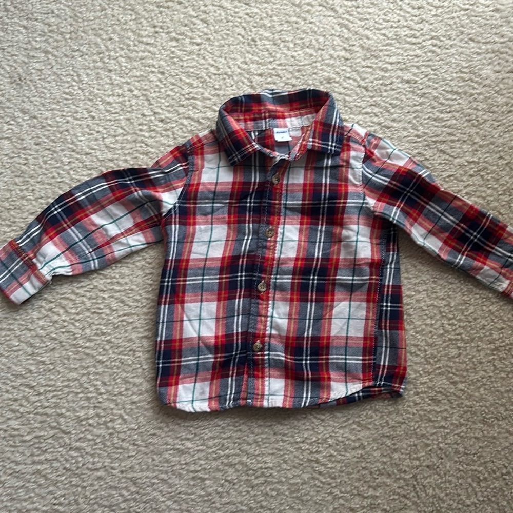 Long-Sleeve Plaid Shirt for Toddler Boys